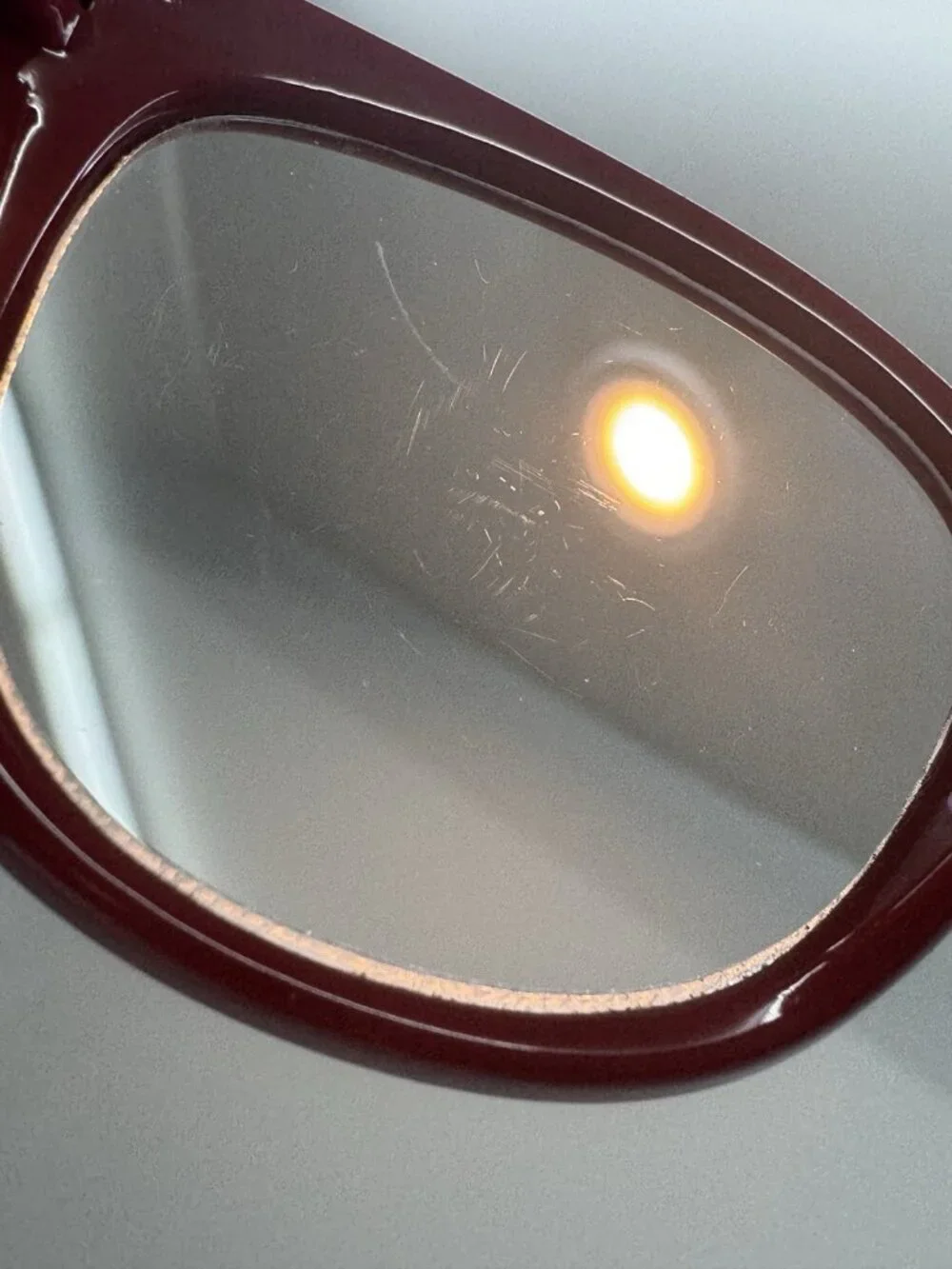 Peepers Grandview Reading Glasses +1.75 Square Blue Light Red Pink Some Scratche